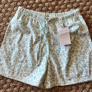 NEW Garnet Hill Flannel Pajama Shorts Organic Small
